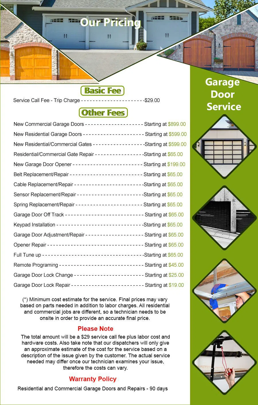 Interstate Garage Door Service San Francisco, CA 415-723-4862